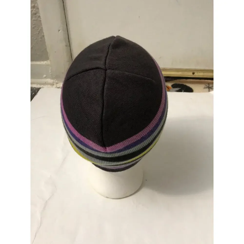 Multicolor Striped Beanie Hat O/S Winter Boho Casual Classic Normcore Streetwear